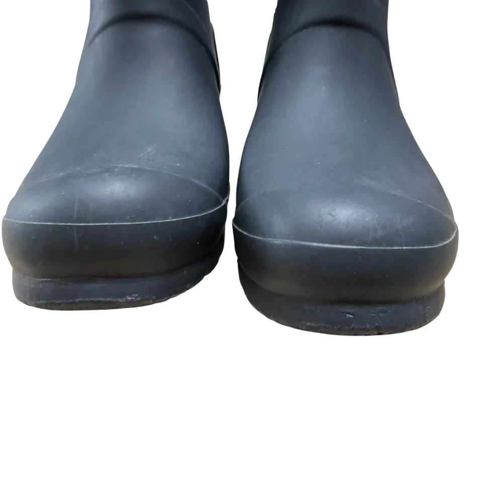 Hunter Original Tall Rain Boots‎ Matte Black/grey Waterproof Rubber W 9 EU 40/41